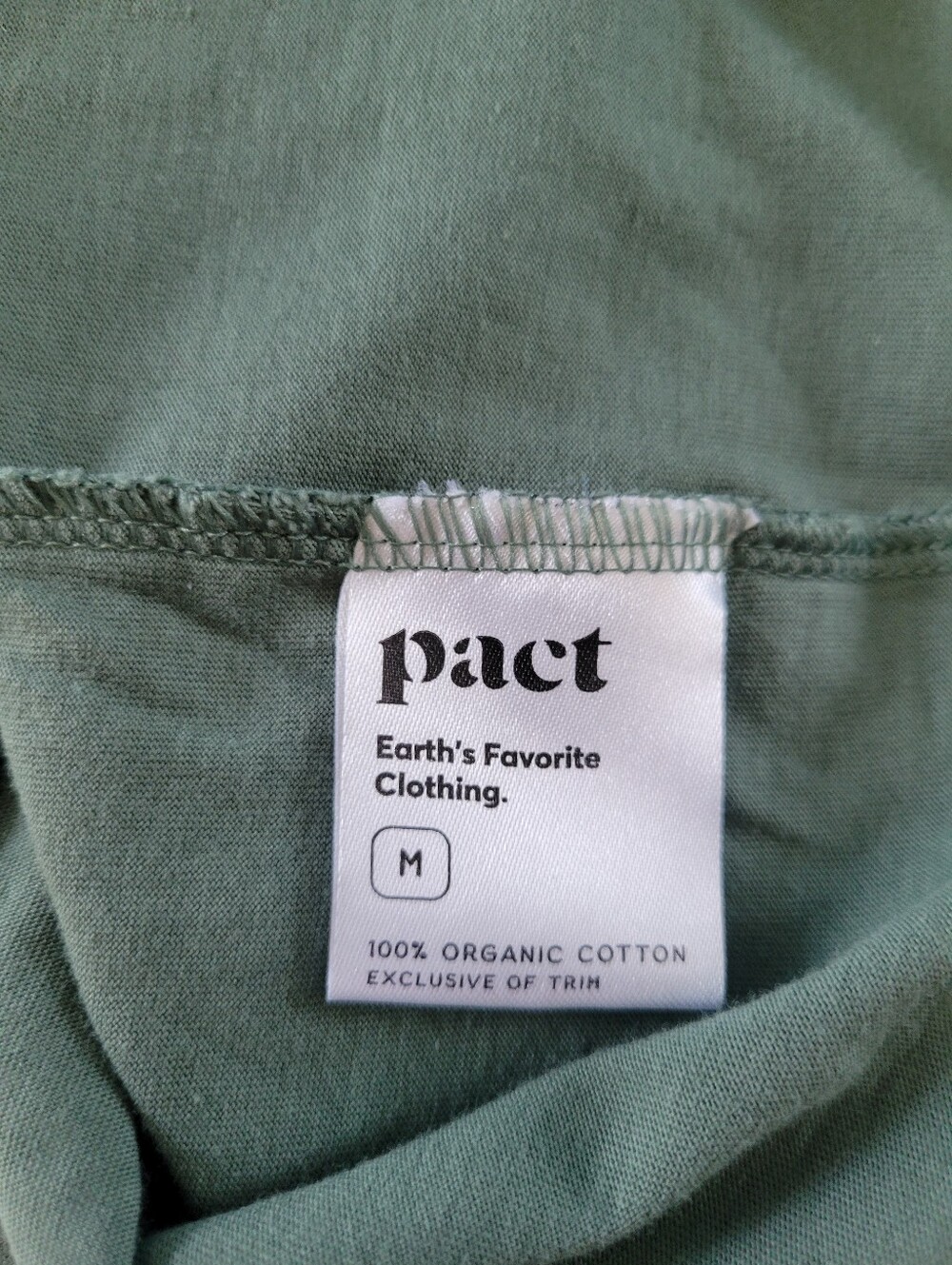 Pact Short Sleeve Graphic Tee Green Wear Plants Not Plastic M - Picture 11 of 11